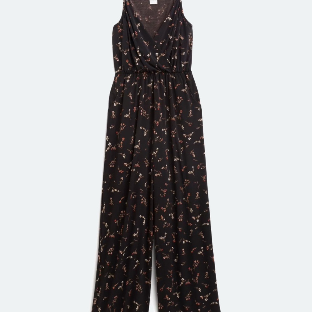 Kaileigh Black Floral Jumpsuit